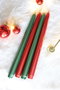 Aberto Design Juego de Velas Premium - Verde y Rojo